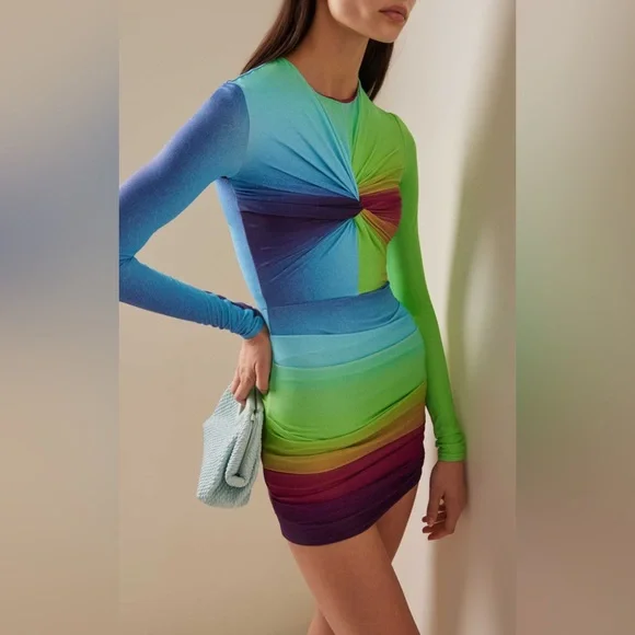 Alex Perry // Halton Twist-Front Jersey Mini Dress (Spring special sale) - Picture 3 of 5